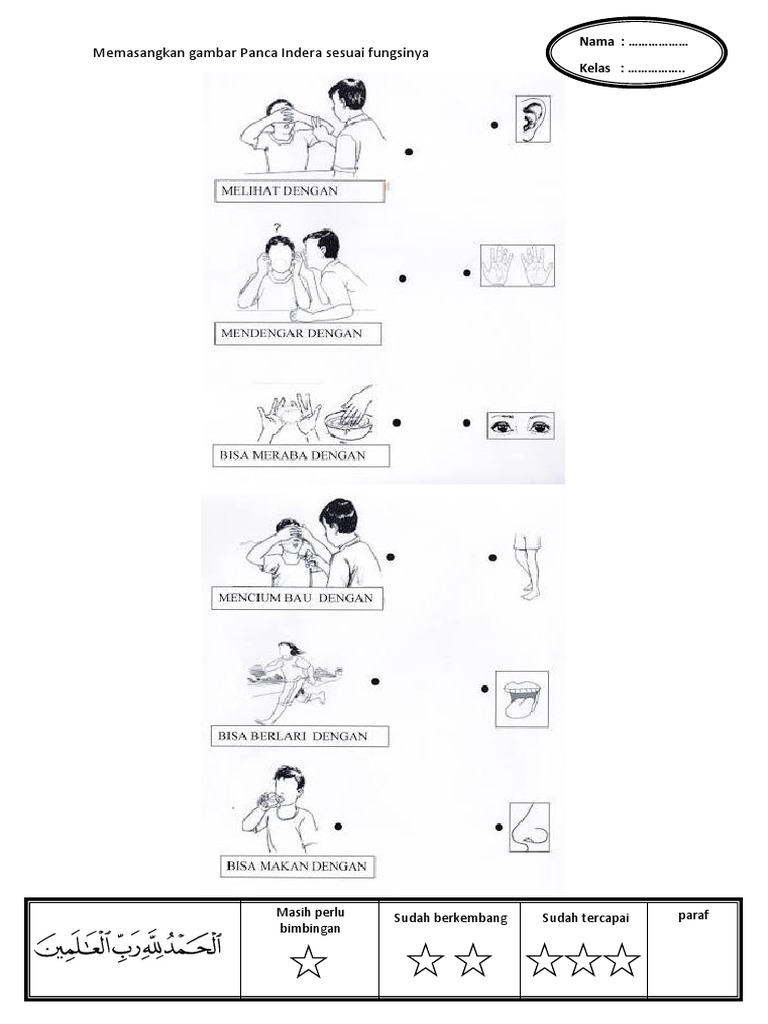 lembar kerja TK Panca indera