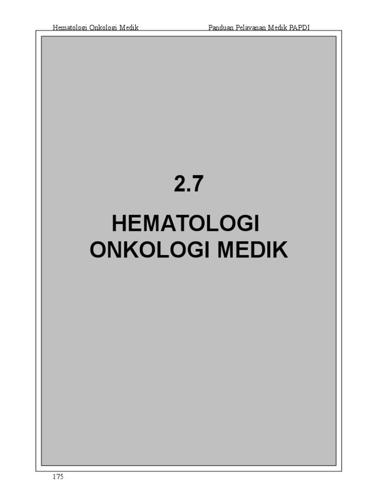 Hematologi Onkologi PDF