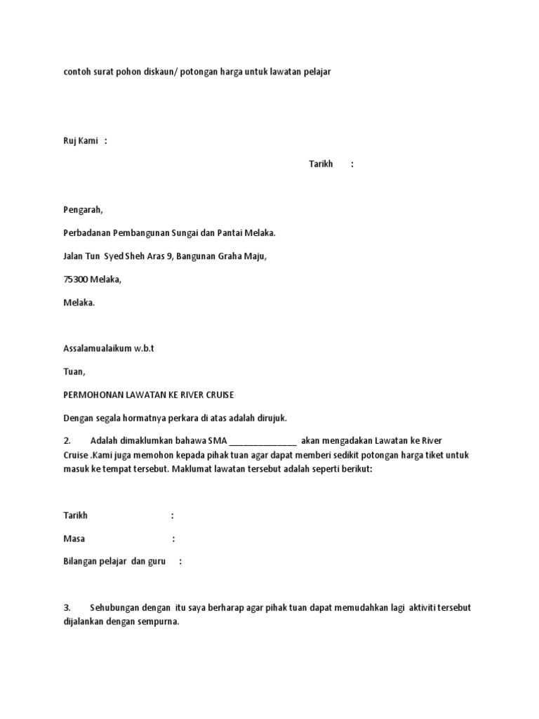 Surat Mohon Diskaun Pdf