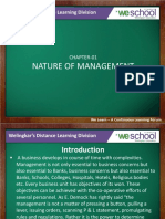 Nature of Management: Welingkar's Distance Learning Division