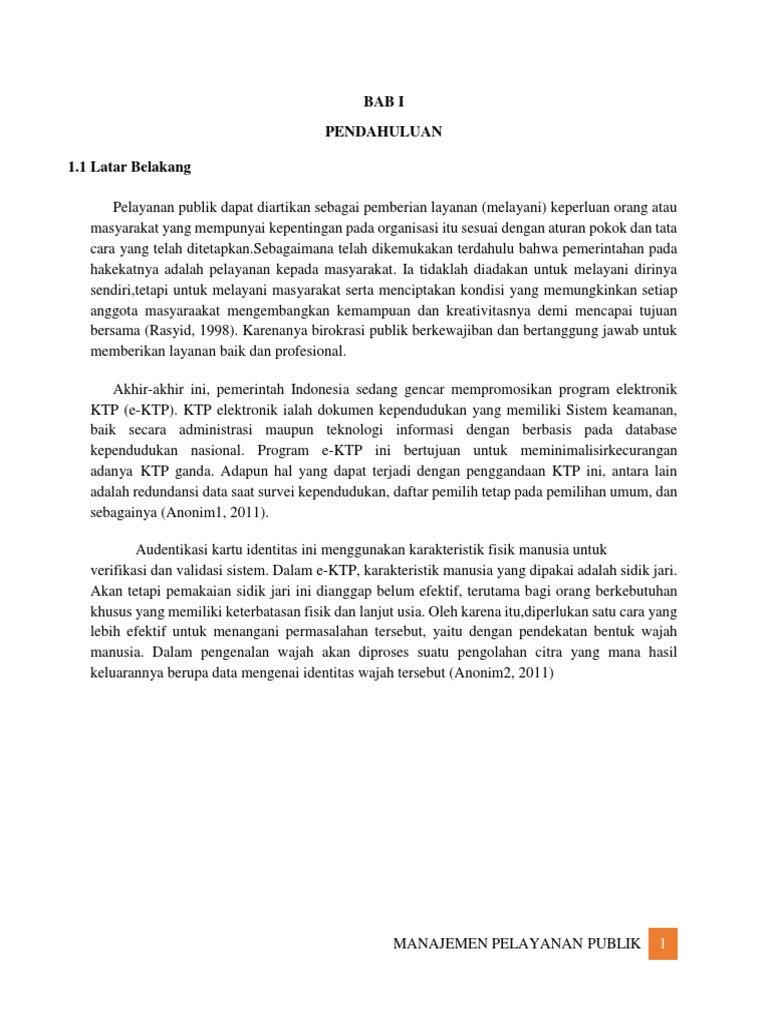 Makalah Manajemen Pelayanan Publik