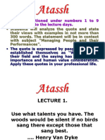 Atassh: - Quotes Mentioned Under Numbers 1 To 9