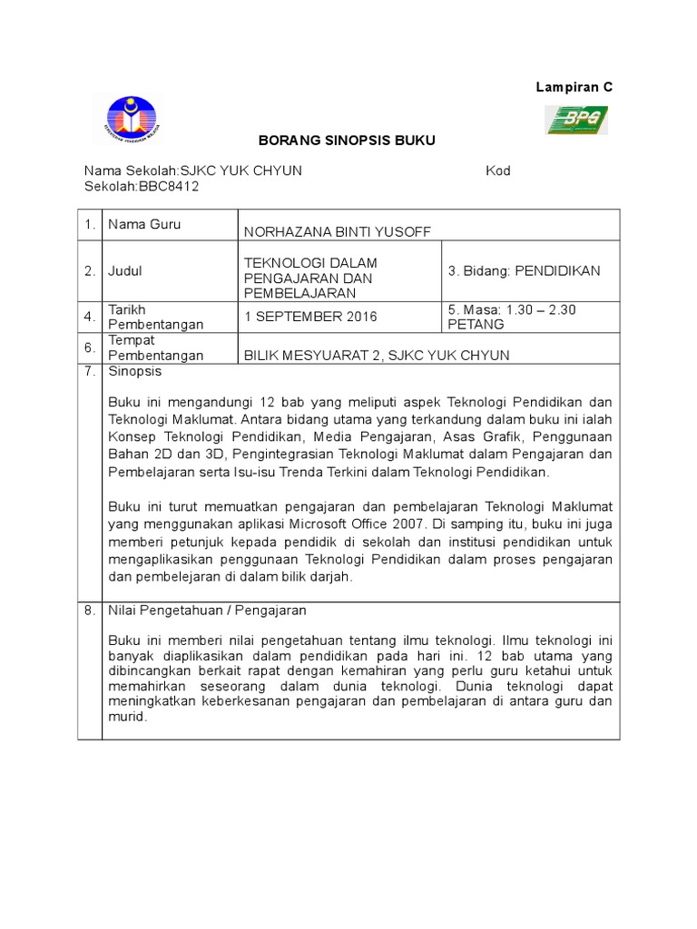 Contoh Sinopsis Ulasan Buku Splg - Contoh Book Review E-Splg - Lalu apa