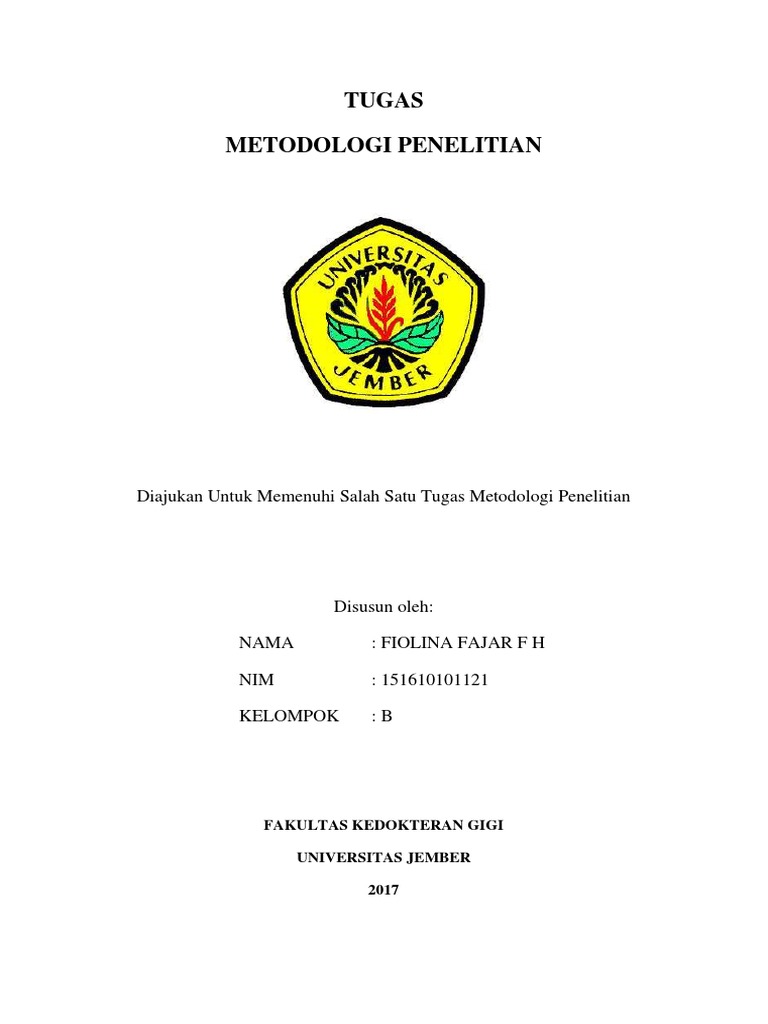 Contoh Cover Makalah Universitas Jember Galeri Sampul Riset - Riset
