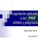 Legislación aplicada a residuos sólidos y peligrosos