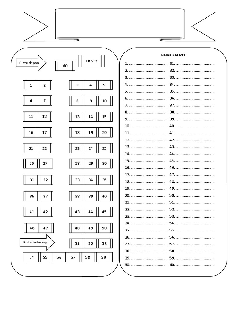 Memahami Denah Bus Pariwisata 60 Seat: Panduan Lengkap Tata Letak dan Fitur