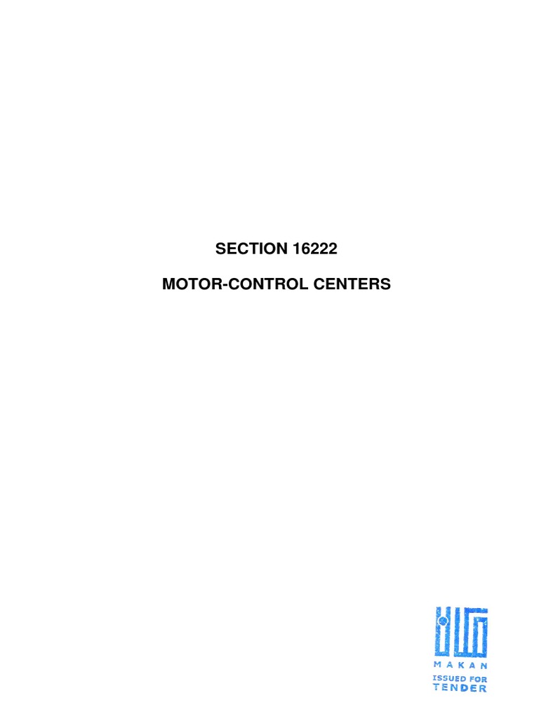 Modular Motor Control Centers Overview | PDF | Relay | Switch