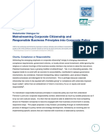 RBI-CIPE CSR Concept Paper - Roundtable 2009