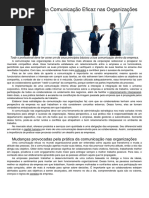 Artigo a Importância Da Comunicação Eficaz Nas Organizações