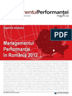 Managementul Performantei in Romania in