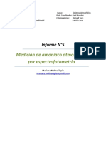 Informe N5 MEDICION DE AMONIACO AT MOSFERICO POR ESPECTROFOTOMETRIA