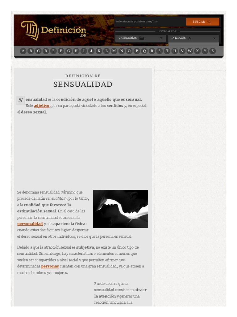 Definición de Sensualidad - Qué Es, Significado y Concepto | PDF | La ...