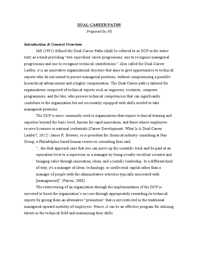 Dual Career Paths | Expert | Employment