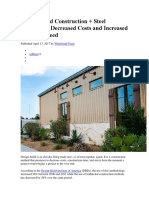 Design-Build Construction + Steel Buildings Decreased Costs and Increased Delivery Speed