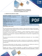 Syllabus Del Curso Ecuaciones Diferenciales