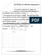 DEFINITIONS of Infinite Sequence and Series