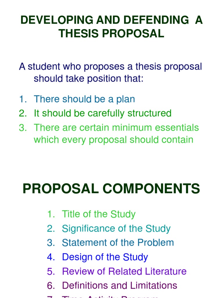 Thesis Proposal Development Guide | PDF | Statistical Hypothesis ...