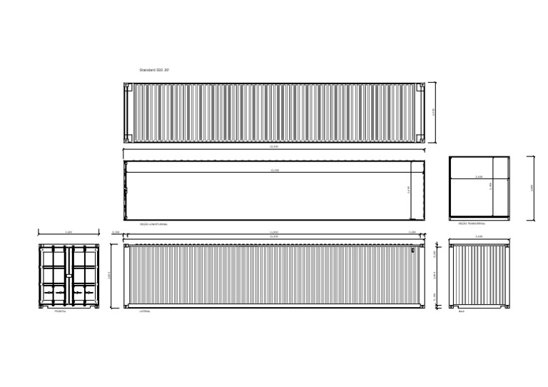 Dimensões Padrão de Container 20' | PDF