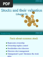 Stocks and Their Valuation: (Chapter 9)