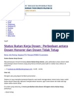 Status Ikatan Kerja Dosen - Perbedaan Antara Dosen Honorer Dan Dosen Tidak Tetap