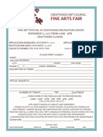 Crestwood Arts Council 2017 Fine Arts Fair Application