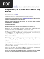 Langkah-Langkah Memulai Bisnis Online Bagi Pemula