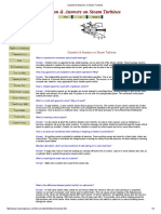 Question Answers On Steam Turbines