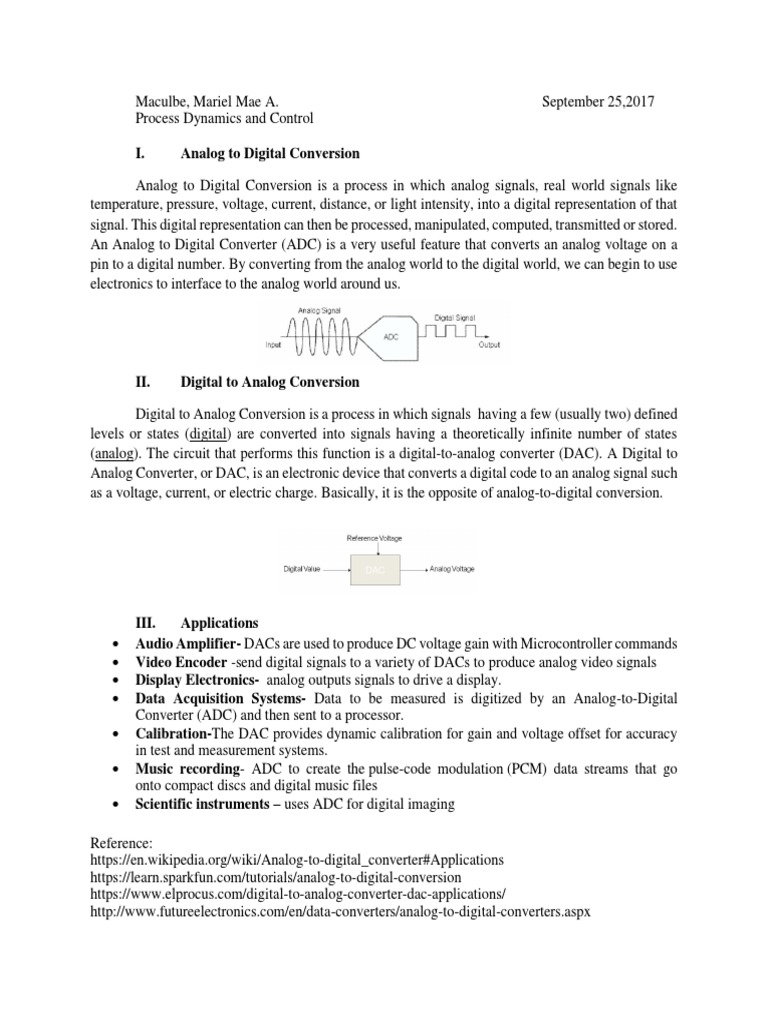 I. Analog To Digital Conversion PDF