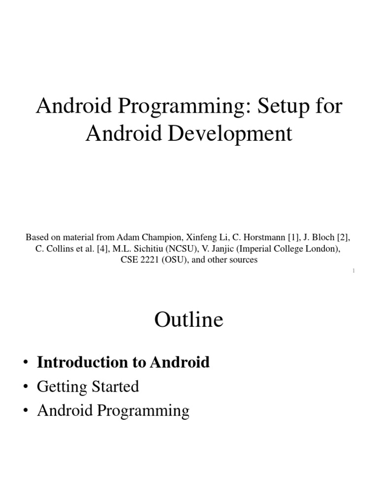 Android Programming | PDF | Android (Operating System) | Mobile App