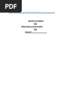 METHOD STATEMENT - Piping