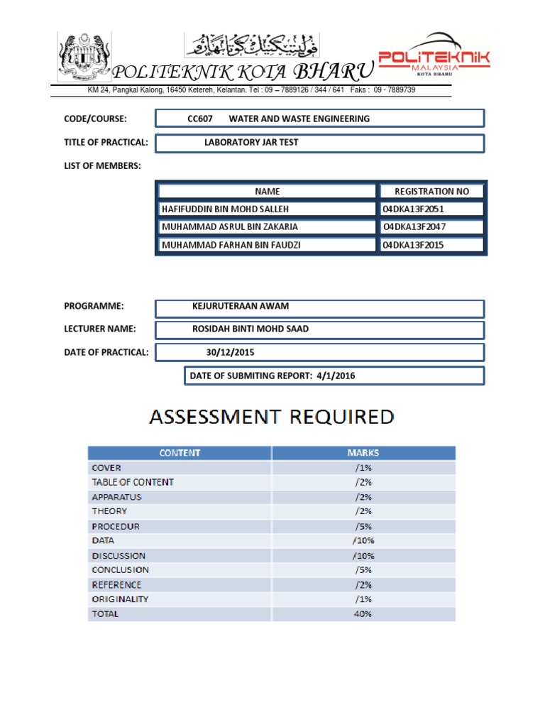 Water Engineering Lab Report | PDF