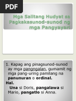 1d mga salitang hudyat sa pagkakasunod sunod ng mga pangyayari