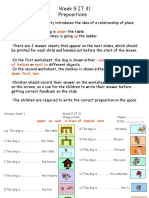 Week 9 IT 31 Prepositions: Under Up