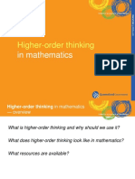 Higher Order Thinking in Mathematics