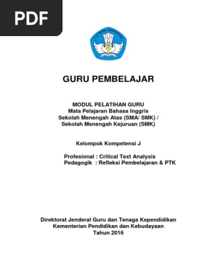 Modul Kk J1 B Ing Sma Revisi Harris Bahasa Indonesia Bahasa