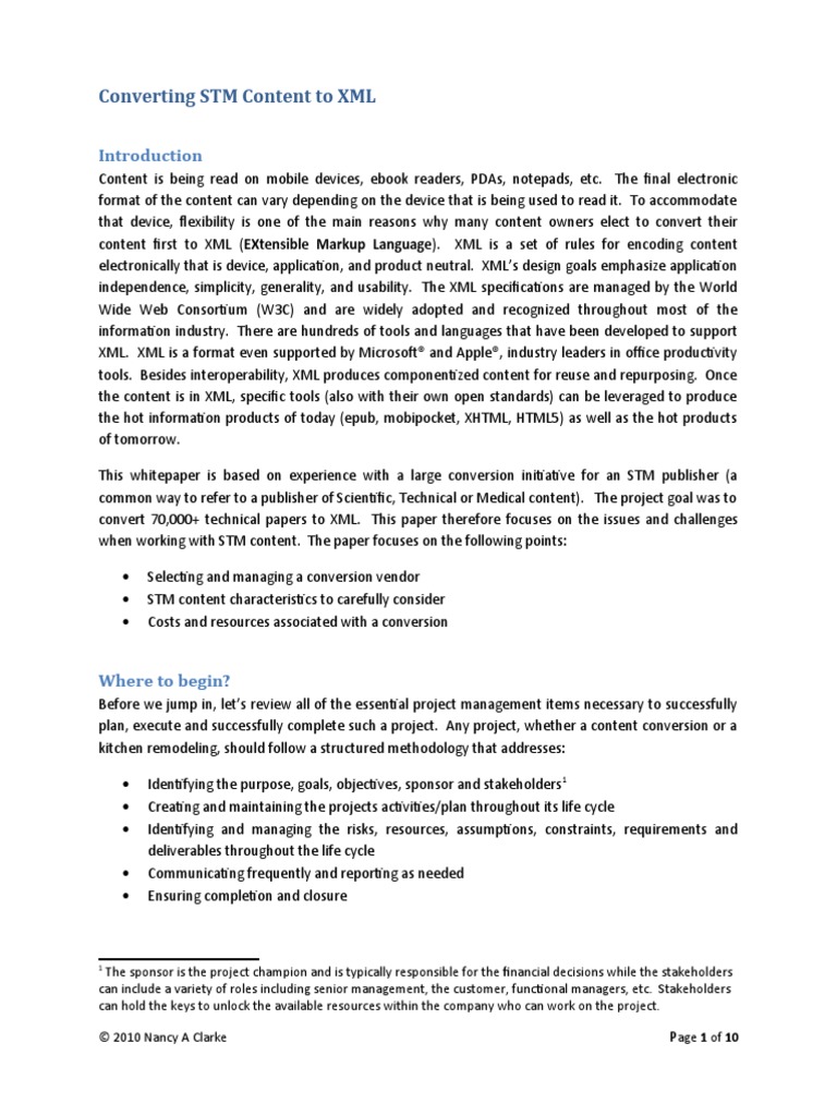 Converting STM Content To XML | PDF | Xml | Computing