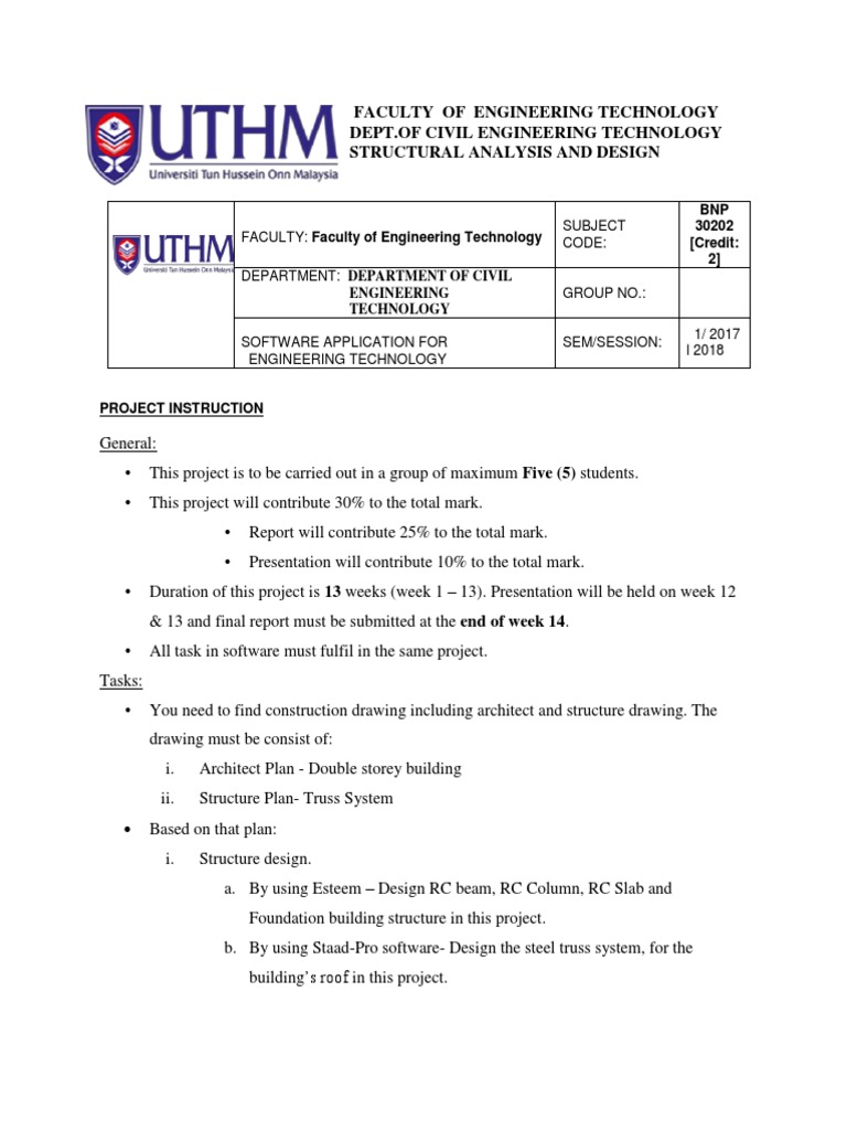 Civil Engineering Project Guidelines | PDF | Civil Engineering | Software