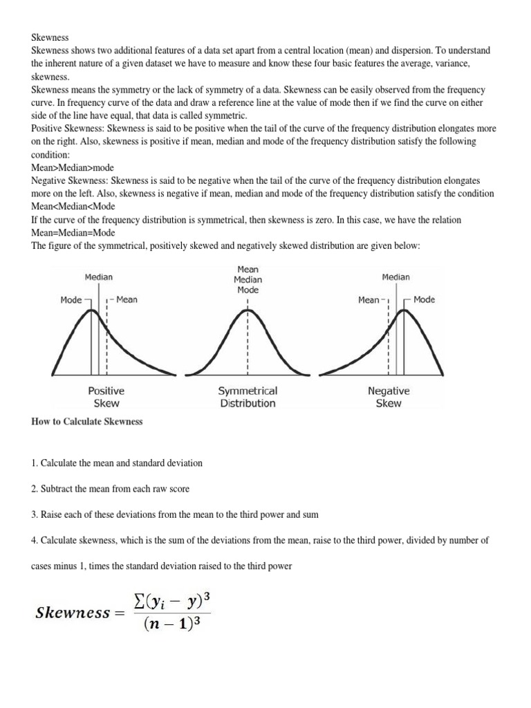 Skew Ness | PDF | Skewness | Mode (Statistics)