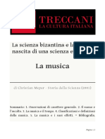 Scienza Bizantina e Latina - La Nascita Di Una Scienza Europea. La Musica