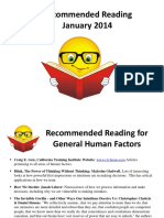 Recommended Reading on Human Factors and Decision Making