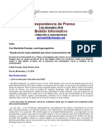 Correspondencia de Prensa Boletín Informativo