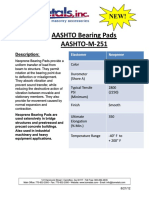 AASHTO Bearing Pads AASHTO M 251 Product Data 809254