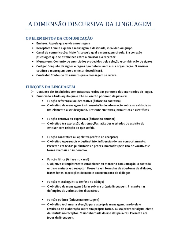 Dimensões da Comunicação Discursiva | PDF | Carreira e Crescimento
