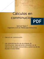 Calculo de Chancado y Molienda