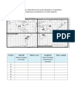 Determina La Localización Matemática de Los Puntos Dibujados en El Planisferio