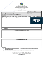 Matrícula com quebra de pré-requisito em disciplinas de Sistemas de Controle Clássico