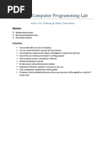 CL103 - Computer Programming - Lab # ## (Timing& Delay Practice)