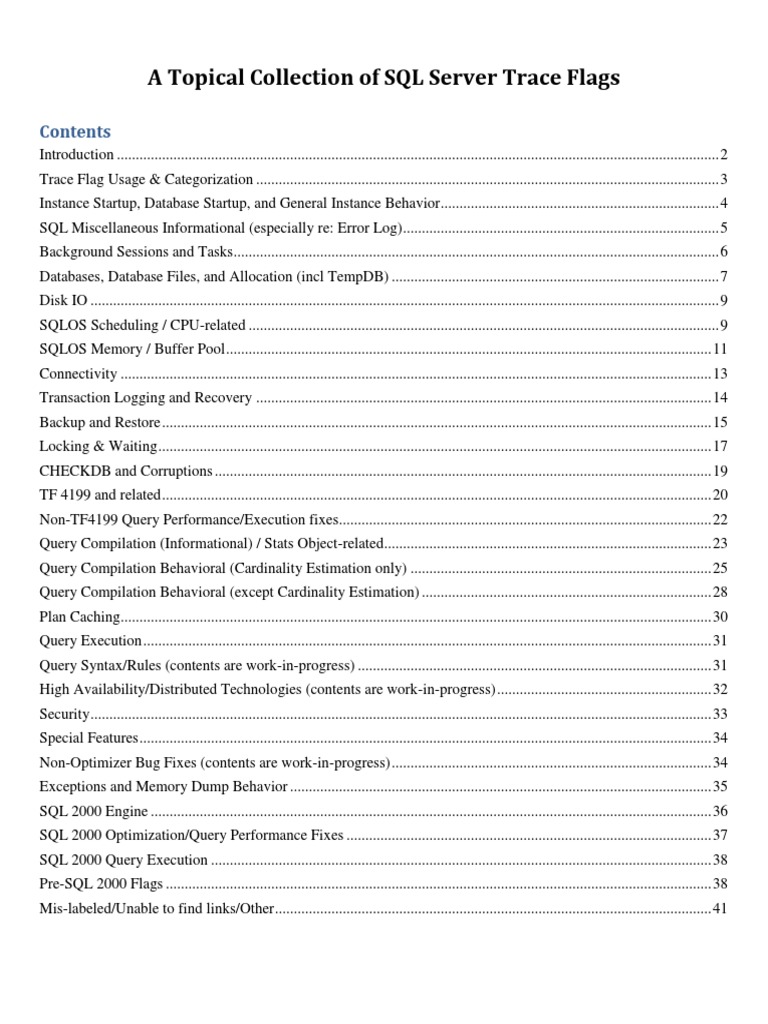 Sqlcrossjoin Traceflagrepository v5 | PDF | Microsoft Sql Server ...