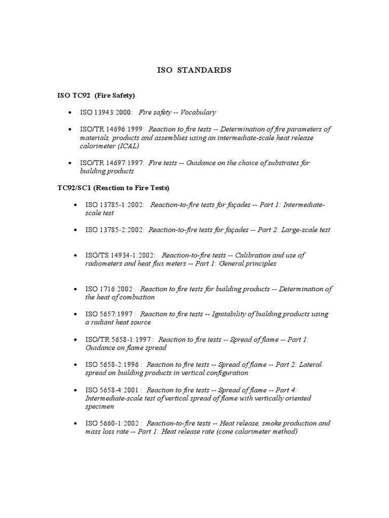 Iso Fire Standards PDF PDF Toxicity Combustion