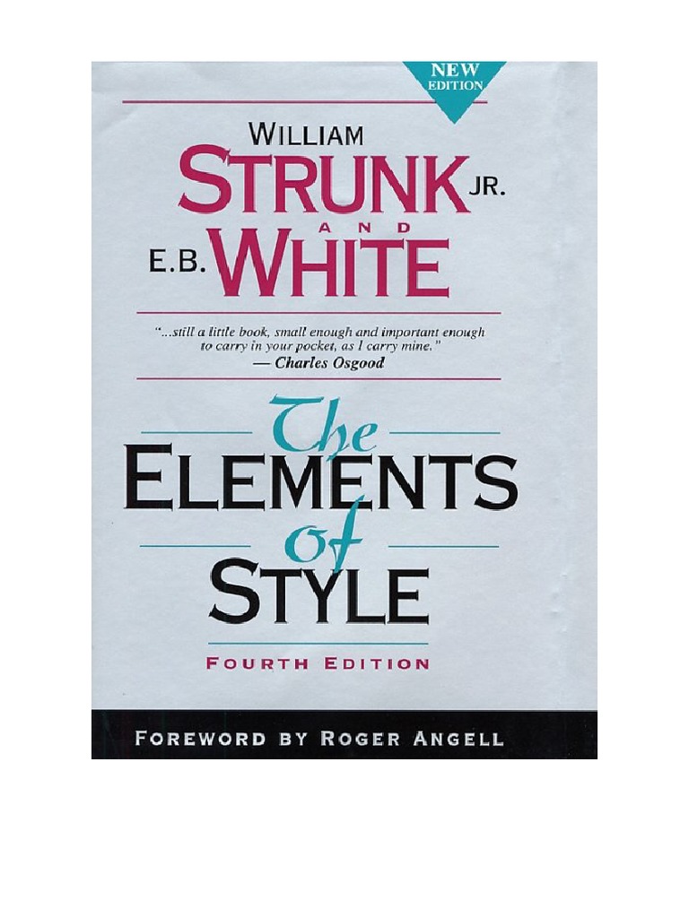 The Elements of Style PDF PDF Comma Grammatical Number